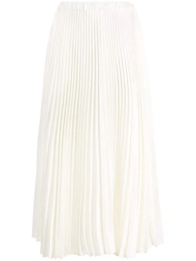 Jil Sander Skirt In White Polyester In Chalk