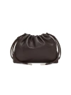 The Row Women's Angy Ruched Leather Shoulder Bag In Black