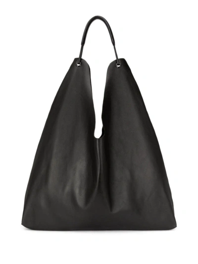 The Row Bindle Leather Tote Bag In Black