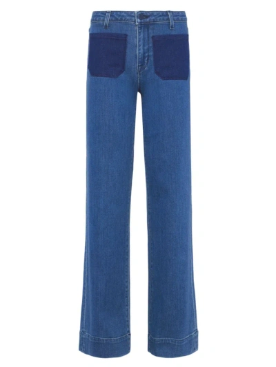 L Agence Nolan High Rise Patch Pocket Wide-leg Jeans In Dorsey