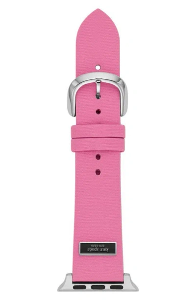 Kate Spade Women's Pink Nylon Band For Apple Watch, 38, 40, 41, 42, 44, 45, 49mm