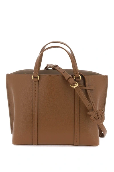 Pinko Carrie Shopper Classic Handbag In Brown