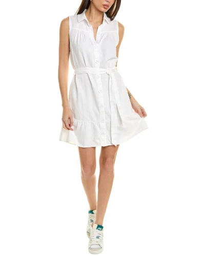Bella Dahl Ruffle Linen-blend Shirtdress In White