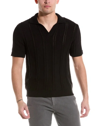 Truth Novelty Knit Polo Shirt In Black