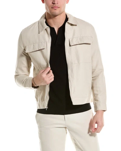 Truth Linen-blend Jacket In Beige