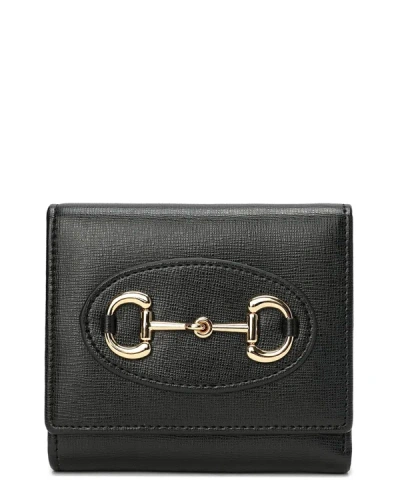 Tiffany & Fred Paris Saffiano Leather Wallet In Black