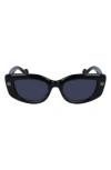 Lanvin Daisy Chunky Rectangle Sunglasses In Dark Grey