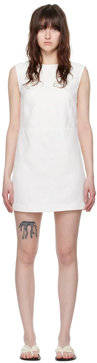 Loulou Studio Hoya Sleeveless Viscose Blend Mini Dress In Ivory