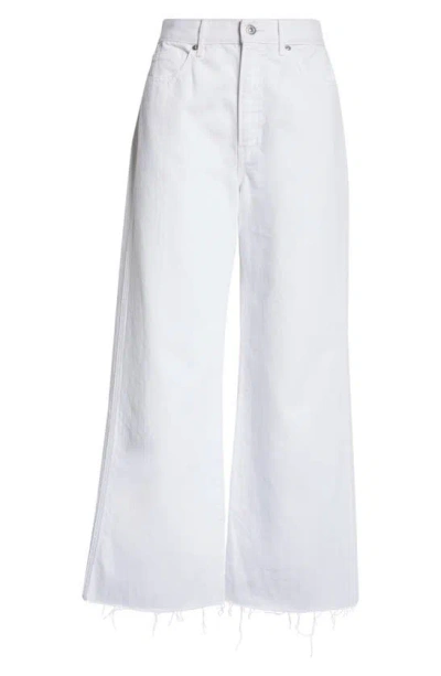 Veronica Beard Taylor Cropped Wide-leg Jean In White