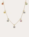 MILAMORE WOMEN'S CANDY SAPPHIRE STATION NECKLACE