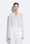 Lapointe Georgette Wrap Top In White
