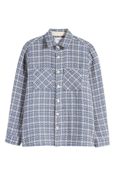 Wax London Whiting Regular Fit Overshirt In Blue