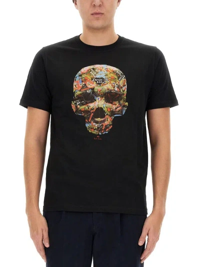 Ps By Paul Smith Ps Paul Smith Printed T-shirt In Black
