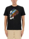PS BY PAUL SMITH PS PAUL SMITH SKULL STRIPE PRINT T-SHIRT