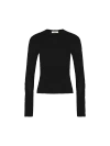Pangaia Women's 365 Cotton-stretch Long-sleeved Top — Black In Black