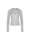 Pangaia Women's 365 Cotton-stretch Long-sleeved Top — Grey-marl In Grey Marl