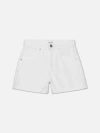 Frame Womens White The Hang Mid-rise Denim Shorts In White