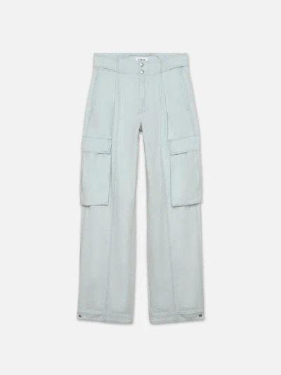 Frame Women's Cotton Wide-leg Cargo Pants In Blue