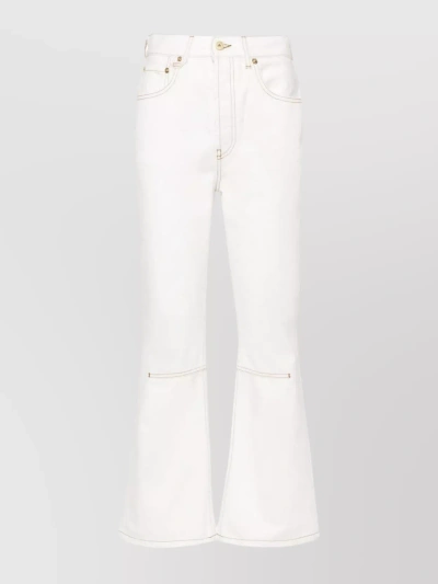 Jacquemus Le De-nimes Court Cropped Jeans In White