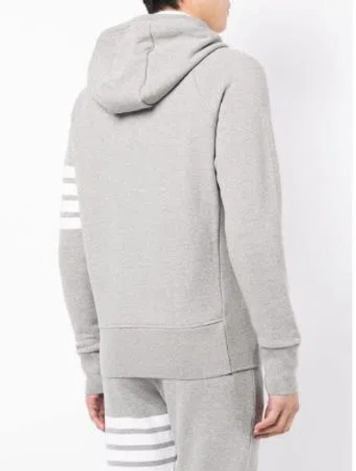 Thom Browne 4-bar Zipper Sweatshirt In Grey