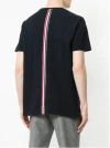 Thom Browne Intarsia Band Cotton Jersey T-shirt In Blue