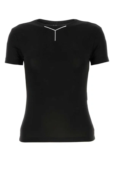 Y/project Black Stretch Jersey Y Chrome Baby Tee