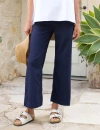 Frank & Eileen Wexford Wide Leg Pants In Navy