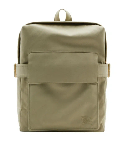 Burberry Trench Equestrian Knight Backpack In Green