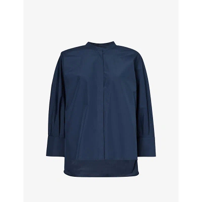 's Max Mara Helene Cotton Blend Shirt In Dark Blue