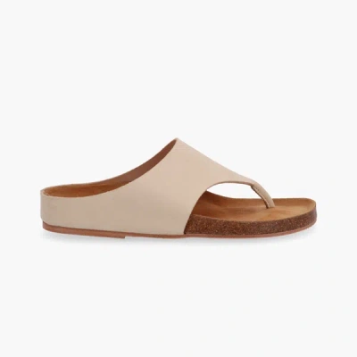 ALOHAS IVY CREAM LEATHER SANDALS