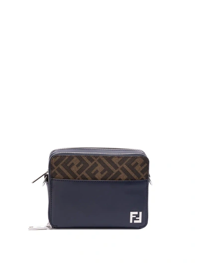Fendi Ff Camera Case Organizer Shoulder Bag In Blue
