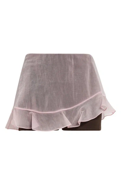 Maccapani Tonia Organza Miniskirt In Pink
