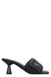 Prada Soft 65mm Nappa Leather Sandals In Black