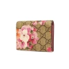 GUCCI GUCCI GG BLOOMS BEIGE CANVAS WALLET  (PRE-OWNED)