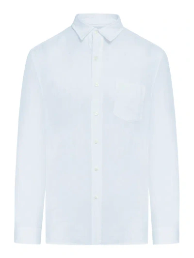120% Lino Linen Shirt In Light Blue
