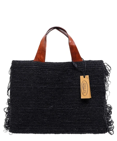 Ibeliv Onja Rafia Handbag In Black