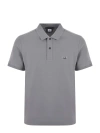C.p. Company Polo Logo Bordado In Grigio