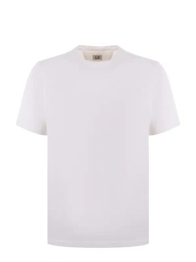 C.p. Company T-shirt In Bianco Latte