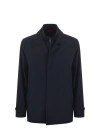 Fay Dark Navy Minimalist Jacket In Blue