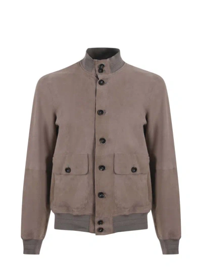 The Jack Leathers Jacket In Beige