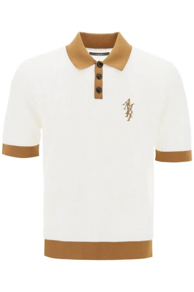 AMIRI AMIRI POLO SHIRT WITH CONTRASTING EDGES AND EMBROIDERED LOGO