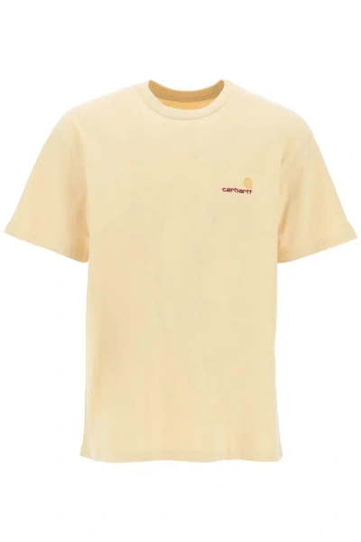 Carhartt American Script T-shirt In Yellow