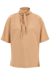 LEMAIRE LEMAIRE "FOULARD COLLAR T SHIRT WITH