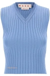 MARNI MARNI SLEEVELESS RIBBED KNIT TOP