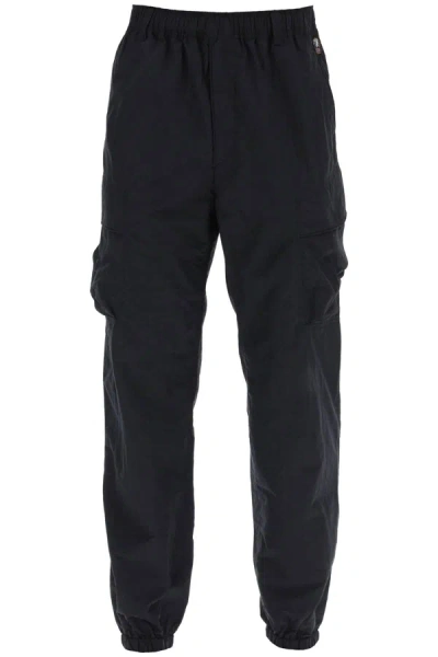 Parajumpers Edmund Cargo Pants In Nylon Poplin Fabric In Black