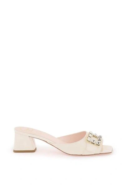 Roger Vivier "très Vivier Patent Leather Mules With In Neutro