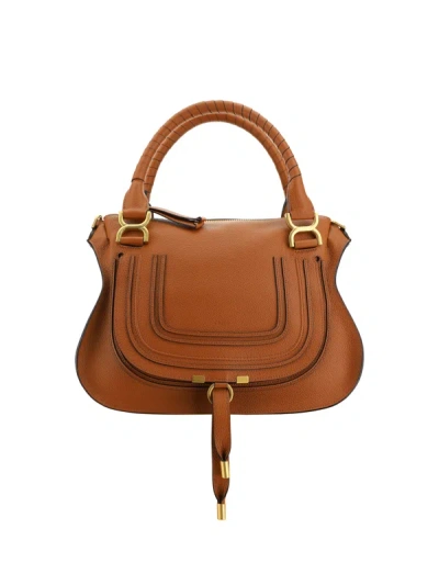 Chloé Marcie Handbag In Tan