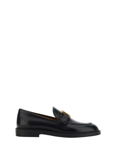 Chloé Marcie Leather Loafers In Black