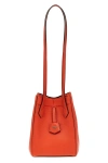 Fendi Red Leather Mini Bag That Can Be Transformed In Orange