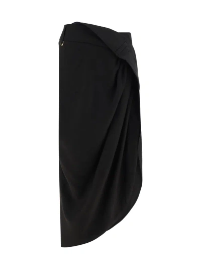 Jacquemus La Jupe Saudade Midi Skirt In Black